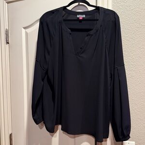NWT Vince Camuto balloon sleeve black blouse XL